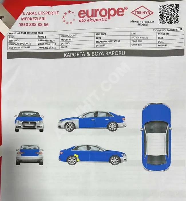 FIAT EGEA 1.3 MULTIJET EASY Model 2021