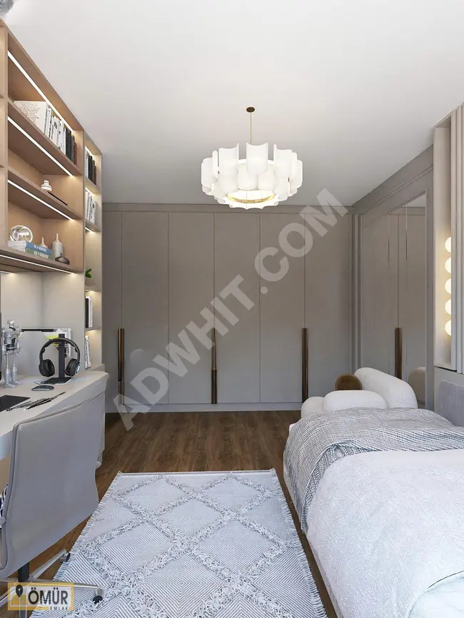 Luxury apartment 3+1 with an area of 120 square meters in a 3-year-old building in Bahçelievler Mavi Kent complex