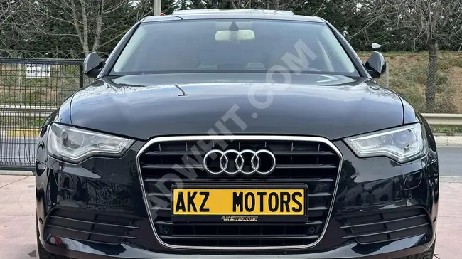 سيارة A6 2.0 TDİ موديل 2013 بقوة 177 حصان من الداخل لون بيج السقف بانورامي، من الوكيل