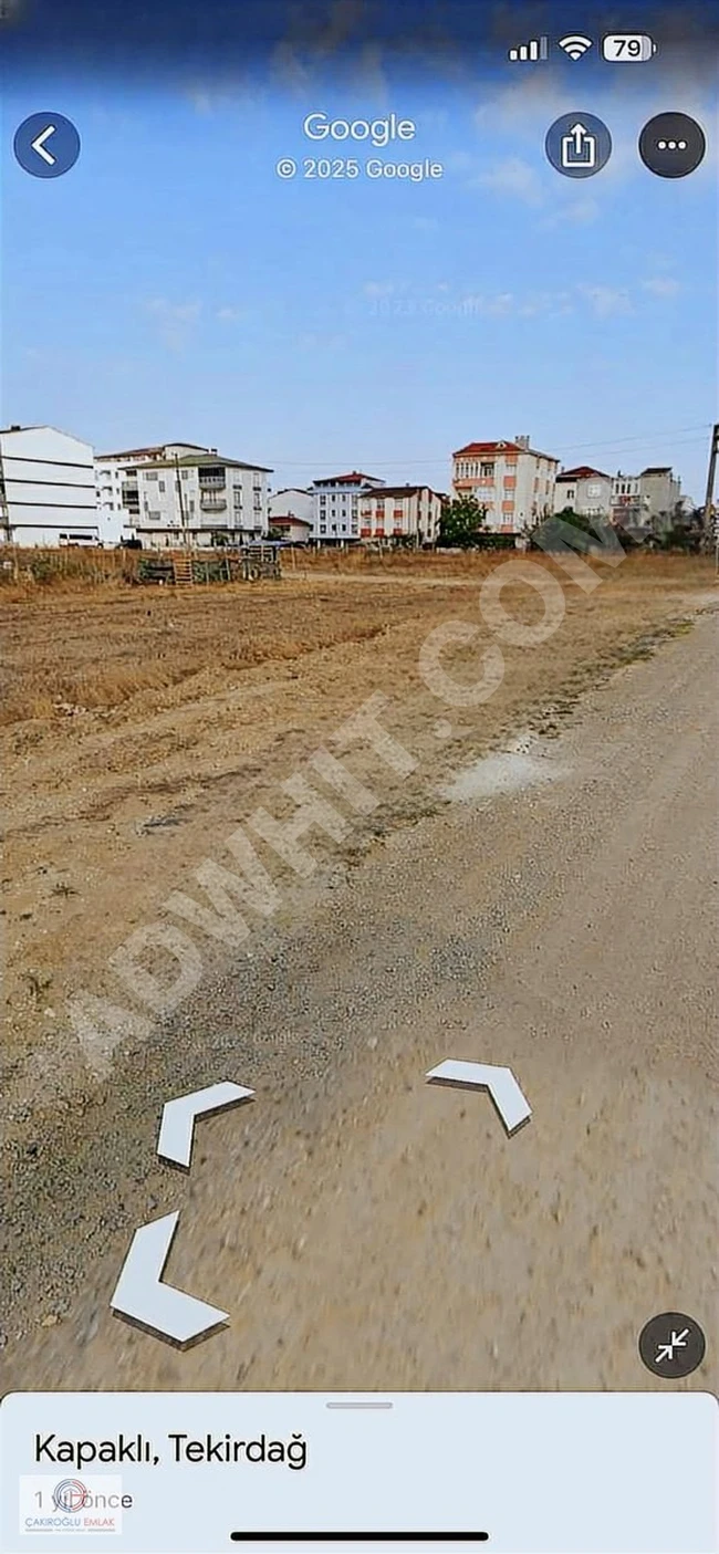 Land for sale with street frontage in Tekirdağ Kapaklı.