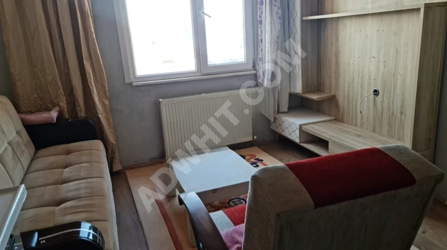 A 1+1 furnished apartment with an area of 45 square meters, 13 minutes walk to the metro from the south.