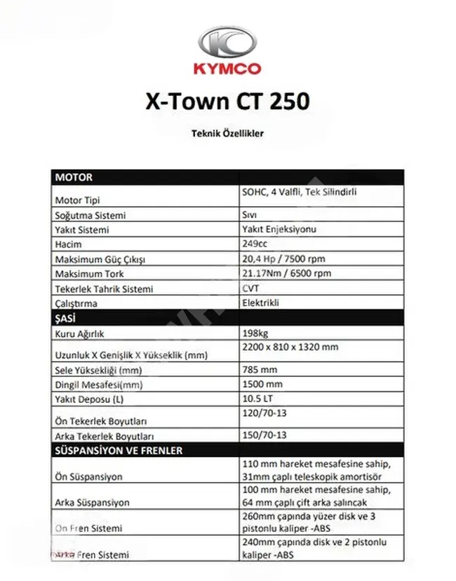 2024 X-TOWN KYMCO HAN-MOTO'DA