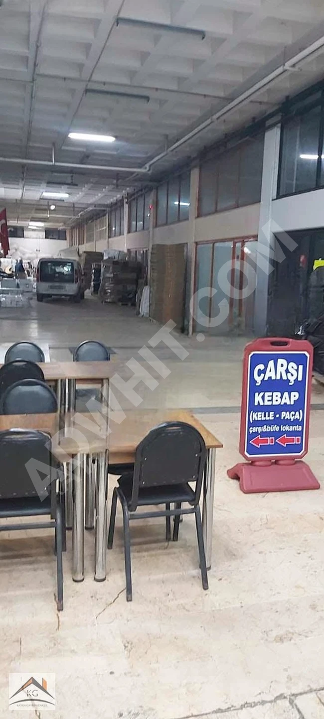 Shop for sale in the AYKOSAN industrial location with an area of 150 square meters, has a tenant on the upper floor inside the shopping complex.