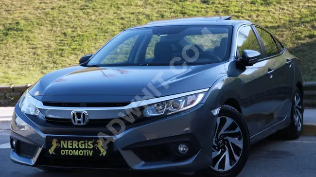 Honda Civic ديزل رمادي غامق 20٪ ضريبة القيمة المضافة سقف بانورامي تدفئة رؤية خلفية ناقل حركة  F1