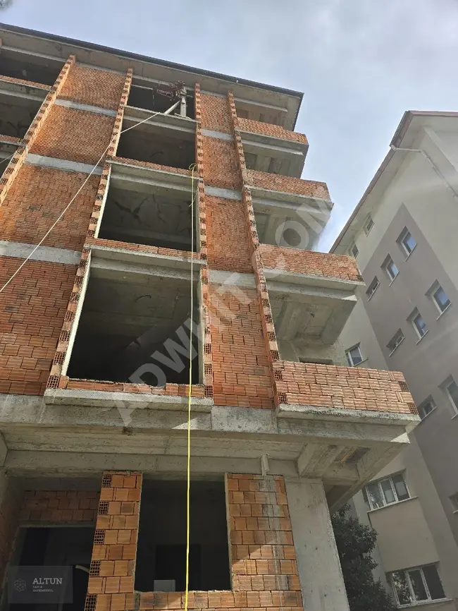 New apartment 1 + 1 for sale with elevated entrance on CİĞDEM Street, inside the alley.