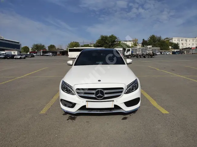 سيارة MERCEDES C 200 موديل 2018 - ديزل AMG بسقف زجاجي بدون أخطاء بمسافة 178000 كم