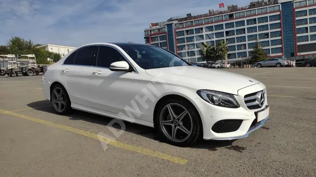 سيارة MERCEDES C 200 موديل 2018 - ديزل AMG بسقف زجاجي بدون أخطاء بمسافة 178000 كم