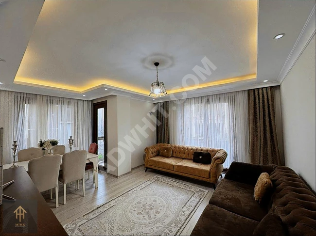 Fully furnished and luxurious 2+1 apartment, one minute away from the metrobus, with a front-facing view, suitable for foreigners.