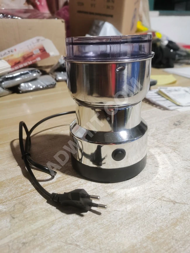 Spice grinder made of pure metal, 370 watts power, 200 grams.