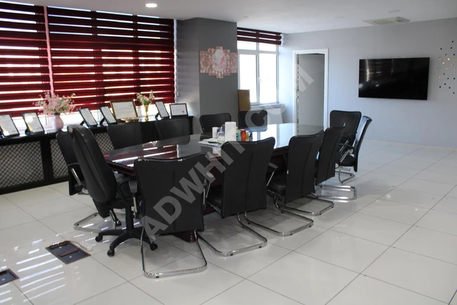 A luxurious office for rent next to the metro in a strategic location in Istanbul.