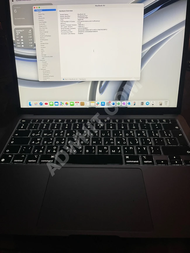 Macbook air m1 çip