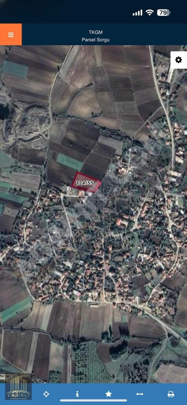 Land with an area of 5500 square meters for sale in Tekirdağ Malkara Yaylagöne, near the construction zone, within the village.