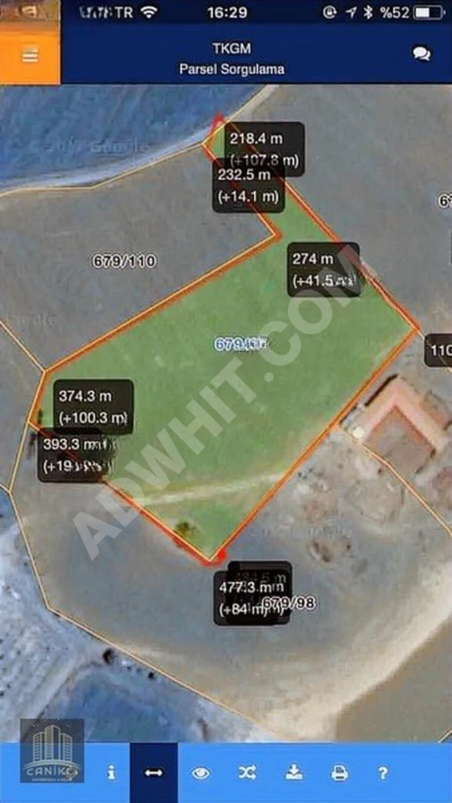 A land area of 9750 square meters with a title deed, for investment in the center of KIRKLARELI, KARAHIDIR.