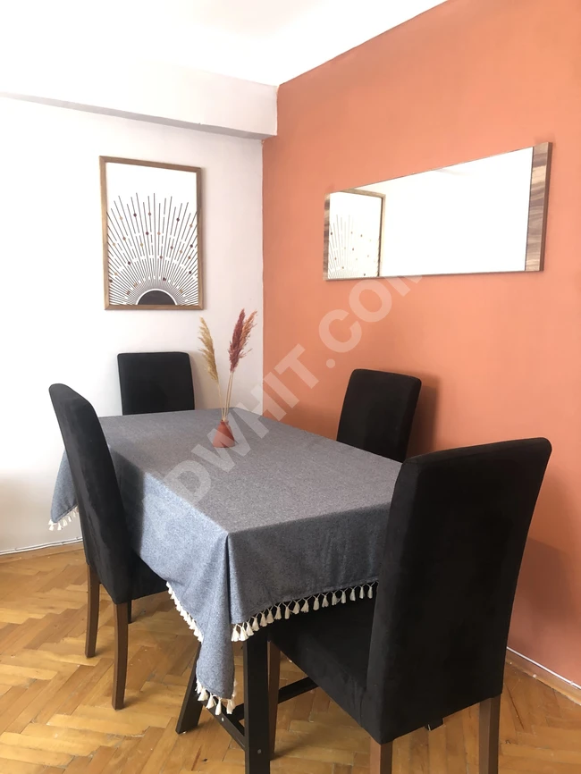 2+1 fully furnished apartment for rent in Beşiktaş Teşvikiye, 5 minutes away.