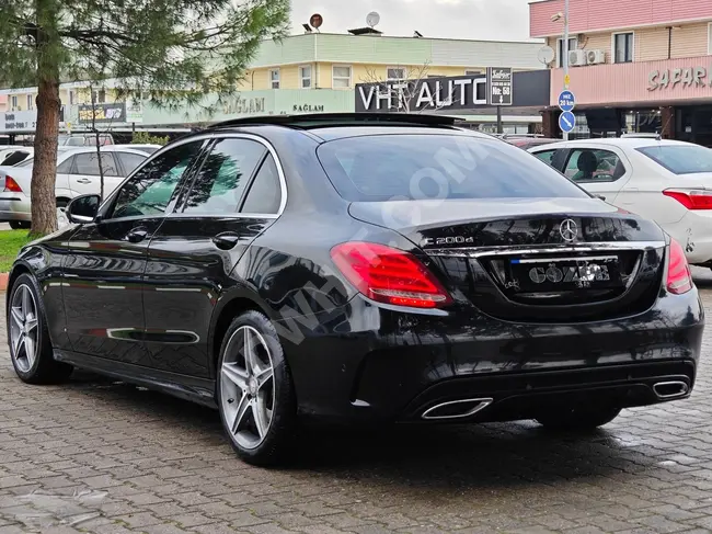 Mercedes - Benz C200 d BlueTEC AMG ORJİNAL TOUCH PED   أصلية مع فتحة سقف بدون طلاء