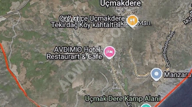 Investment land with an area of 1101 m² with an independent title deed in Tekirdağ/Şarköy /Uçmakdere