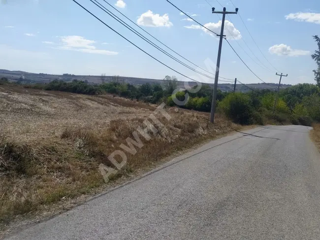 Land for sale with an area of 21,600 square meters with street frontage and availability of water, electricity, and infrastructure.