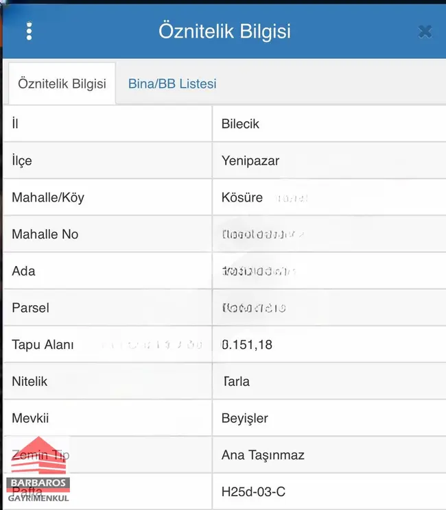 BİLECİK YENİPAZAR KÖSÜRE DE 5151 M2 SATILIK TARLA