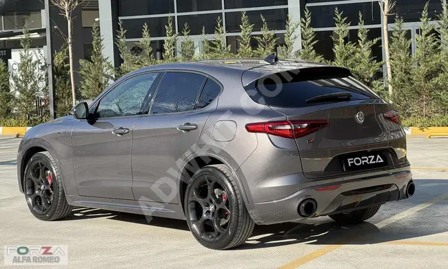 Alfa Romeo Stelvio 2022 model with 280 horsepower, no paint, 21-inch rims from FORZA AUTO.