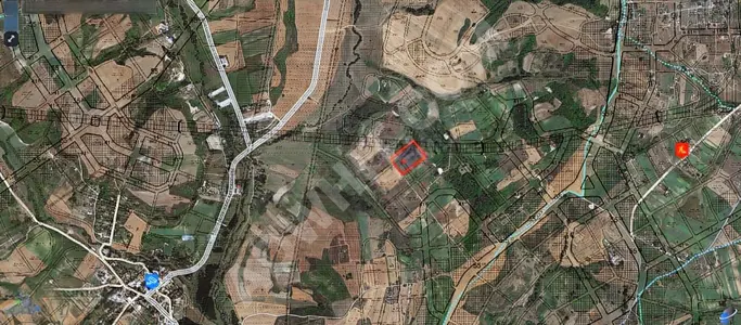 Residential land planned in the Istanbul Canal project in the Dursunköy area.