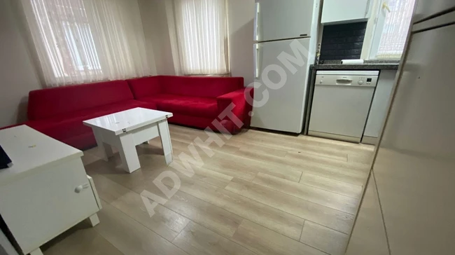 Furnished 1+1 apartment for rent near TRUMP TOWER - 7-8 minutes from the Metrobus Station in MECİDİYEKÖY