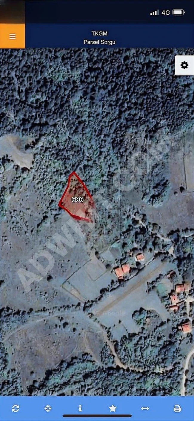 A large plot of land within the village with an area of 3150 square meters.