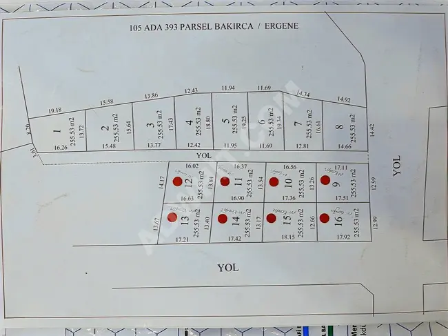 Opportunity for land facing the official road in the village of BAKIRCA in TEKİRDAĞ ERGENE