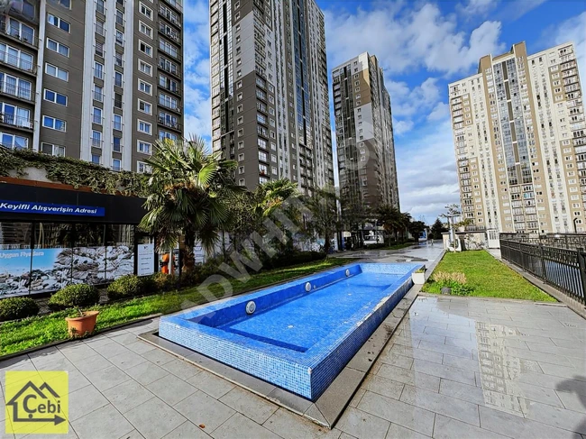 Furnished 1+1 apartment for rent overlooking the pool with a southern façade in İNNOVİA 2.