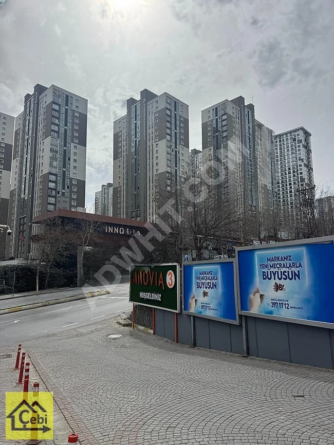 1+0 studio apartment furnished for rent on the waterfront with pool in İNNOVİA 3