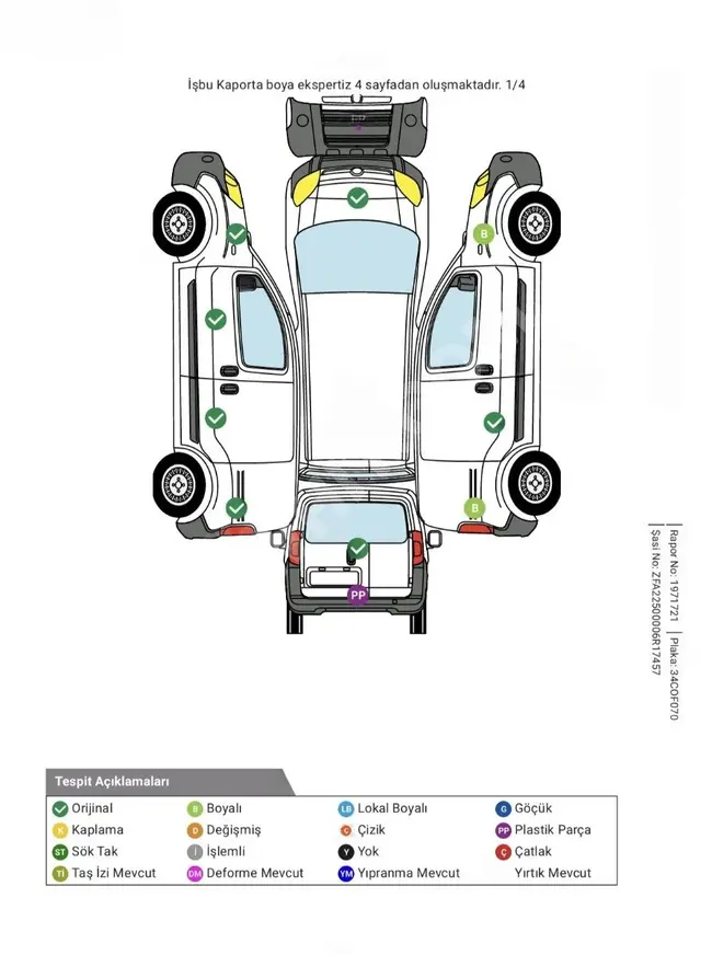 2019 MODEL FİAT FİORİNO 1.3 POP BOYASIZ DEĞİŞENSİZ 144.500KM