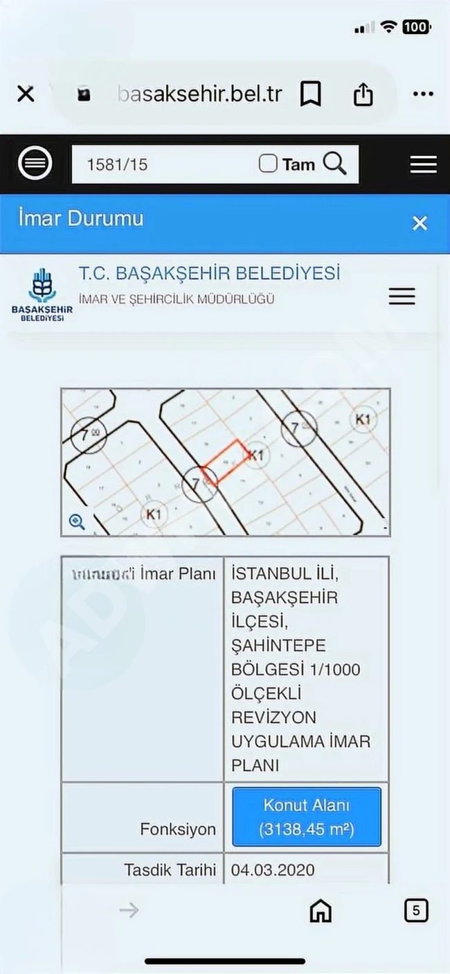 Başakşehir kayabaşı'da satılık arsa