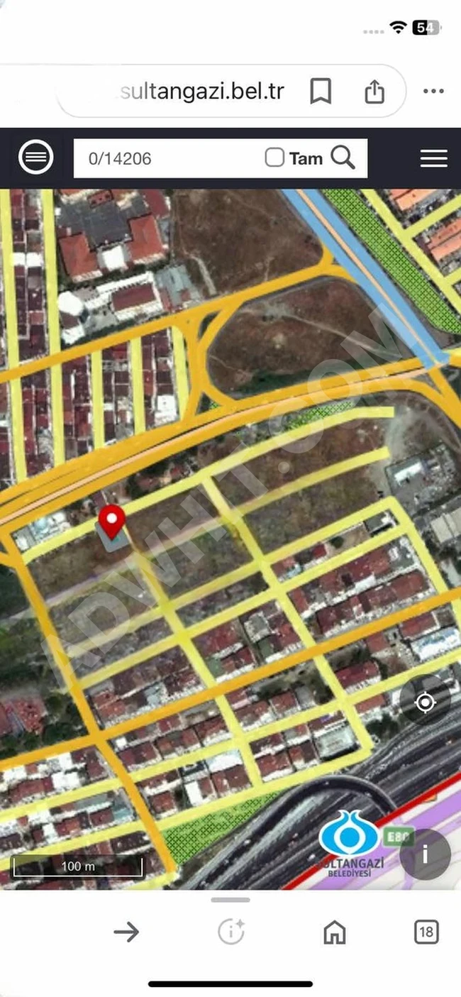 Land for sale in Sultangazi, Cumhuriyet neighborhood