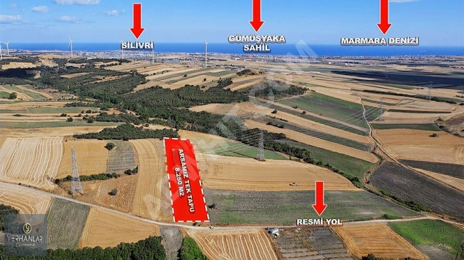 SİLİVRİ DEĞİRMENKÖYDE SAHİLe 15 DK 8,250 M2 TEK TAPU ARSA