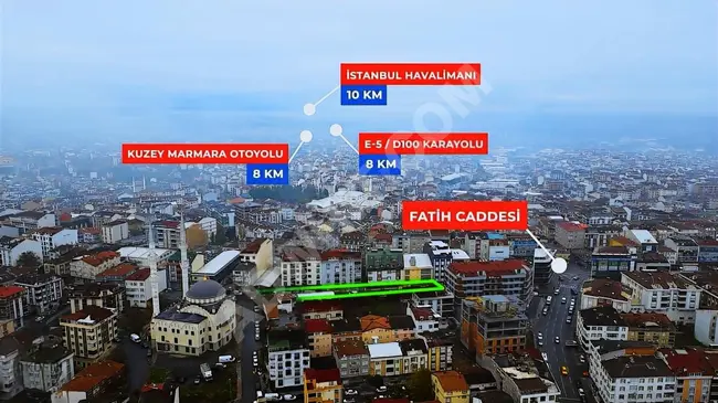 قطعة أرض خاصة مناسبة لبناء مجمع سكني ومركز أعمال في مركز ARNAVUTKÖY .