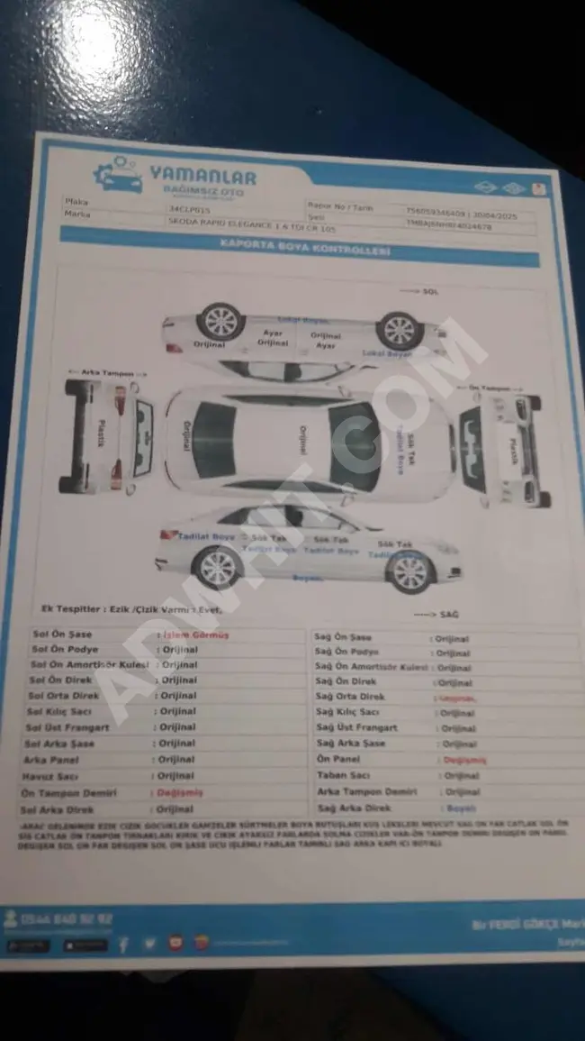 2015 SKODA RAPİD 1.6 TDİ