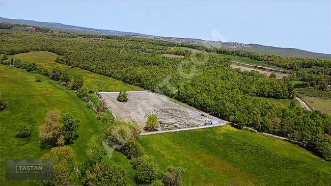 Opportunity land with an area of 9,300 square meters, surrounded by a wall.