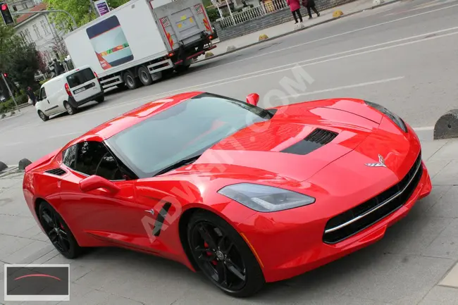 سيارة  Chevrolet Corvette - 3LT - تبريد - شاشة عرض رأسية - أحمر TORCH
