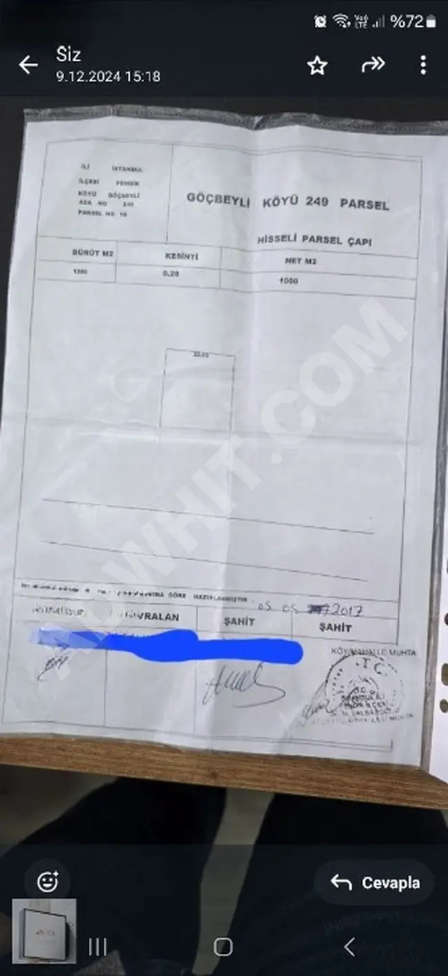Pendik göçbelide satılık tarla