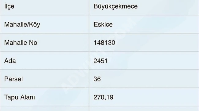 BÜYÜKÇEKMECE ESKİCEDE SATILIK MUHTEŞEM ARSA