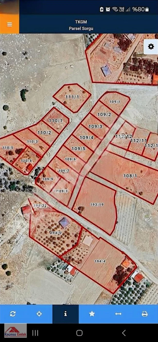A cheap fenced plot of land in KORKUTELİ from Çağrı Koç