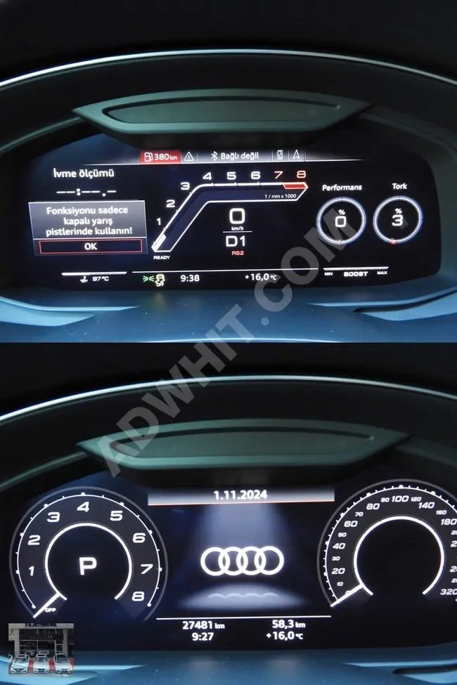 ACİL 20 RS6/BAYİ/1008HP/B&O SES/KARBON/SERAMİK/AKS/HEAD UP