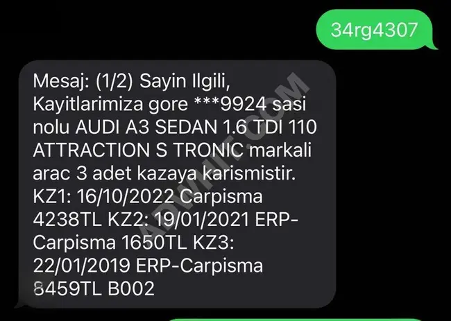 A3 2016/ 1.6TDI ATTRACTİON/ 138.000Km/ S-Tronic/ Yeni Muayene