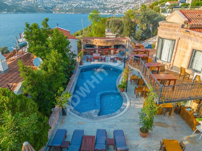 Suitable villa for sale in the Kas area of Antalya, boutique hotel and restaurant.