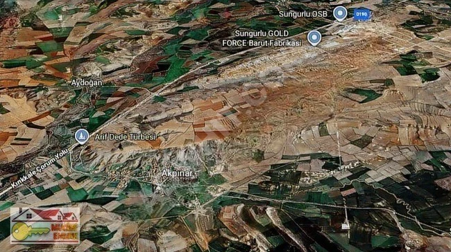 أرض فرصة بمساحة 3,818 متر مربع قريبة من المنطقة الصناعية المنظمة في ÇORUM SUNGURLU