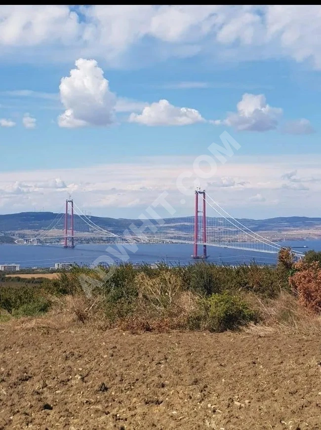 للبيع ارض زراعية بمساحة 2.178 متر مربع يطل على البحر في Çanakkale Lapseki