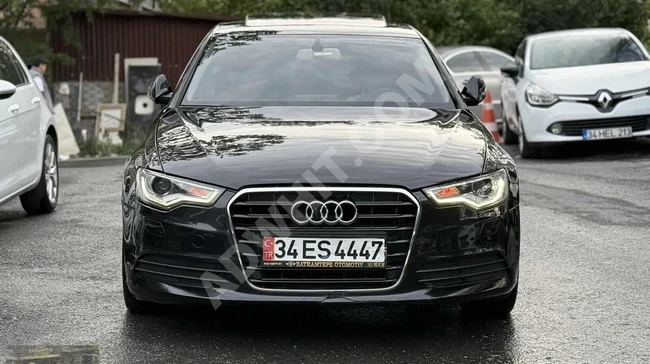 سيارة AUDİ A6 موديل 2013، 4 أبواب، نظام شفط، بمقدم 650 ألف.
