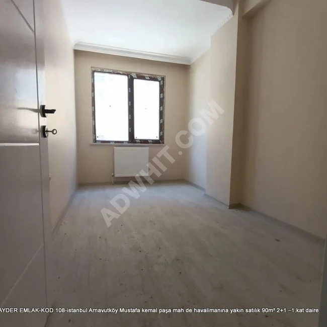 Apartment for sale near the airport with an area of 90 m², 2+1 – first floor in Arnavutköy, Mustafa Kemal Paşa district.