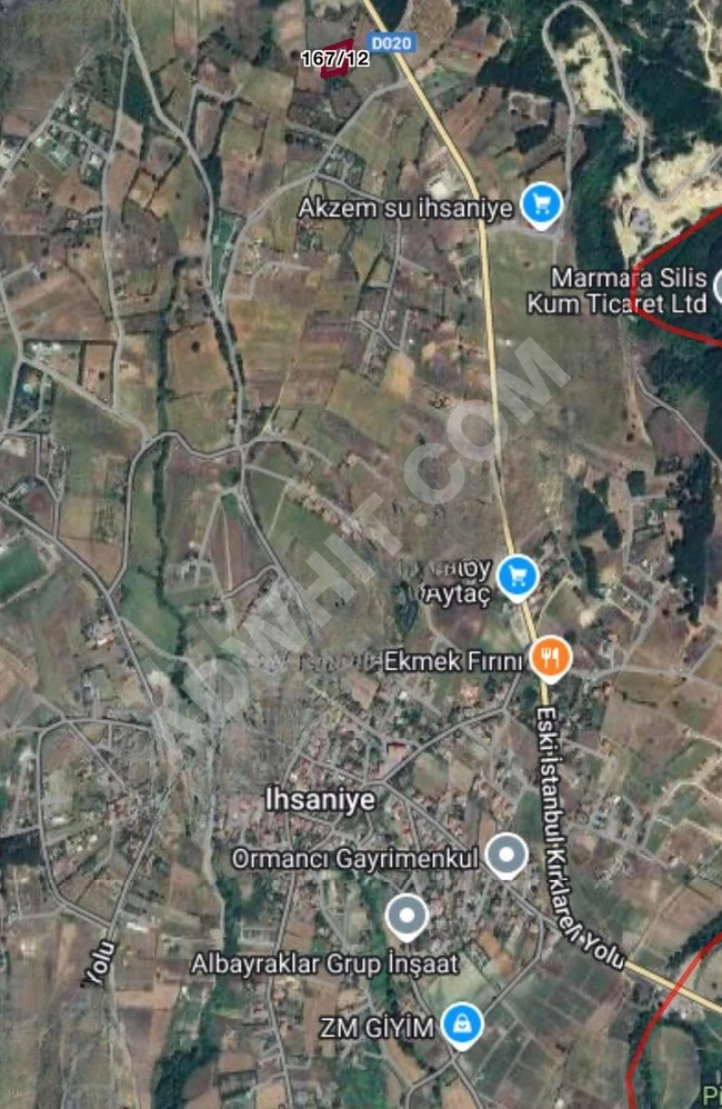 ÇATALCA İHSANİYEDE SATILIK 455m2 HİSSELİ ARAZİ