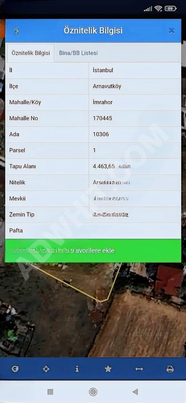 ARNAVUTKÖY İMRAHORDA İMAR İFRAZI TAMAMLANMIŞ 90 M2 ARSA YATIRIM