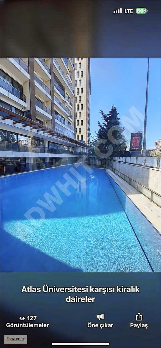 Kağıthane Sadabat Yalı Evleri kiralık 1 + 1 faturalar dahil